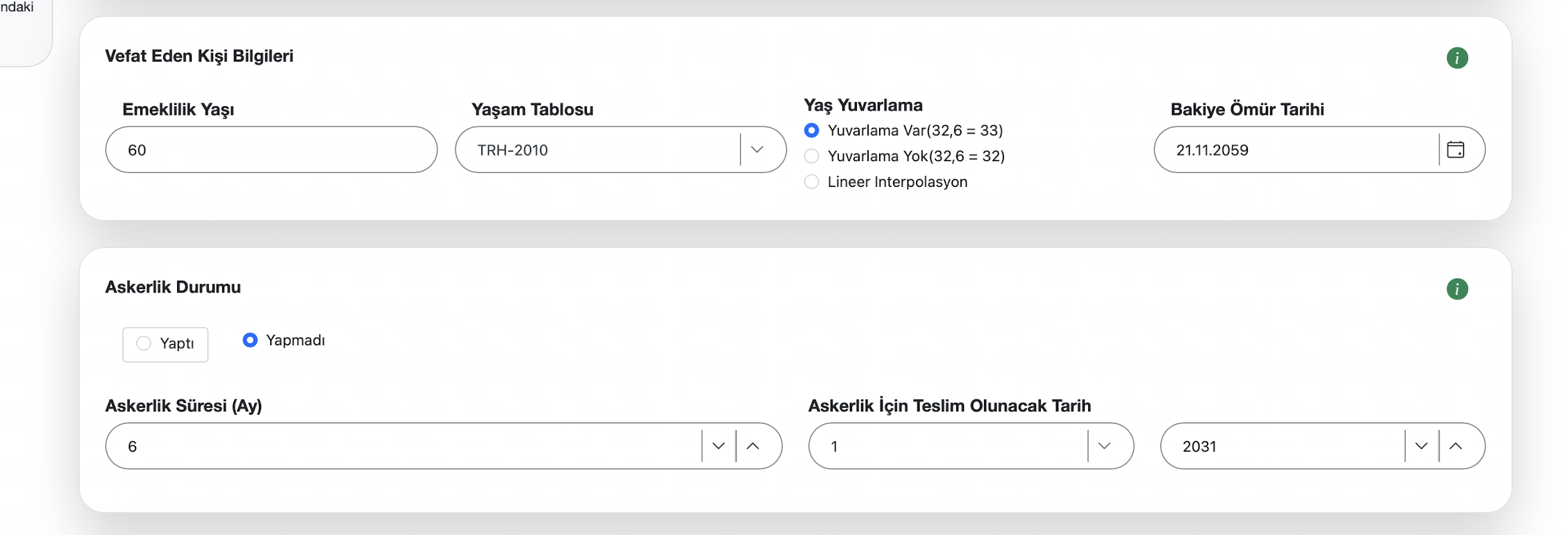Destek bilgileri indirim ve açıklama ekranı