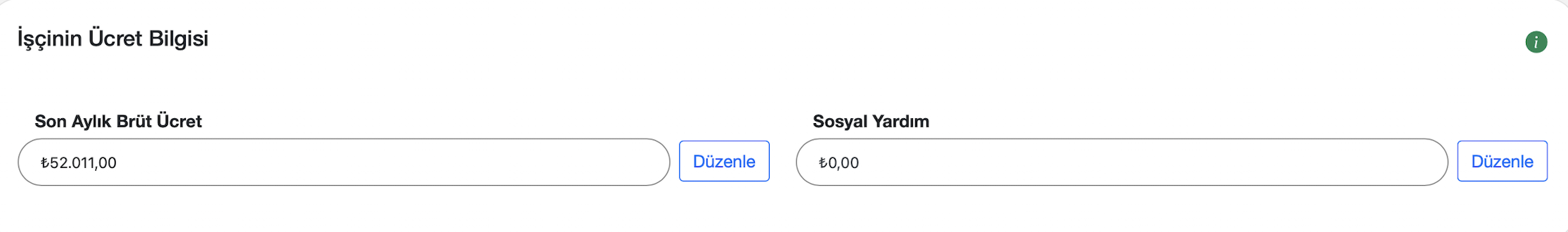 Kötüniyet tazminatı ücret bilgileri ekranı